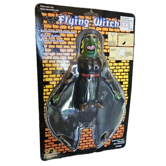 Vintage Toy Halloween Scarewear Flying Witch Haunted Decor‎ Brand New Spooky - Picture 1 of 6